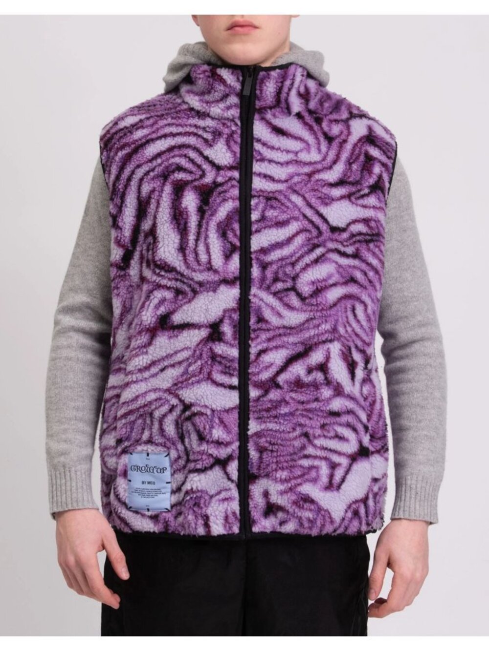 NWT MCQ Alexander McQueen Genesis II Blockchain Token Sherpa Fleece Gilet Vest L